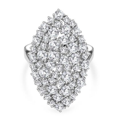 D'Joy Moissanit Ring 925 Silber rhodiniert (Gr&ouml;&szlig;e 17.00) ca. 2,79 ct