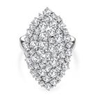 D'Joy Moissanit Ring 925 Silber rhodiniert (Größe 17.00) ca. 2,79 ct