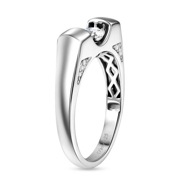 D'Joy Moissanit Ring 925 Silber rhodiniert (Gr&ouml;&szlig;e 21.00) ca. 0,40 ct image number 4