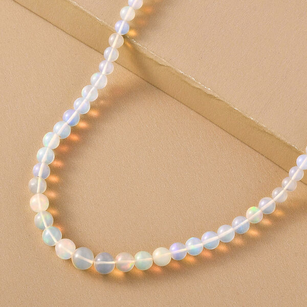 Nat&uuml;rliche, &auml;thiopische Opal-Halskette, 50 cm - 53 ct. image number 2