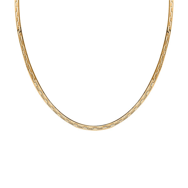 Strukturiertes Fischgräten-Armband 18cm und Fischgrätenkette 43cm image number 1