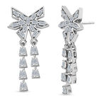 GP Celestial Dream Kollektion- EF Moissanit und Kanchanaburi blaue Saphir-Ohrringe- 1,95 ct. image number 0