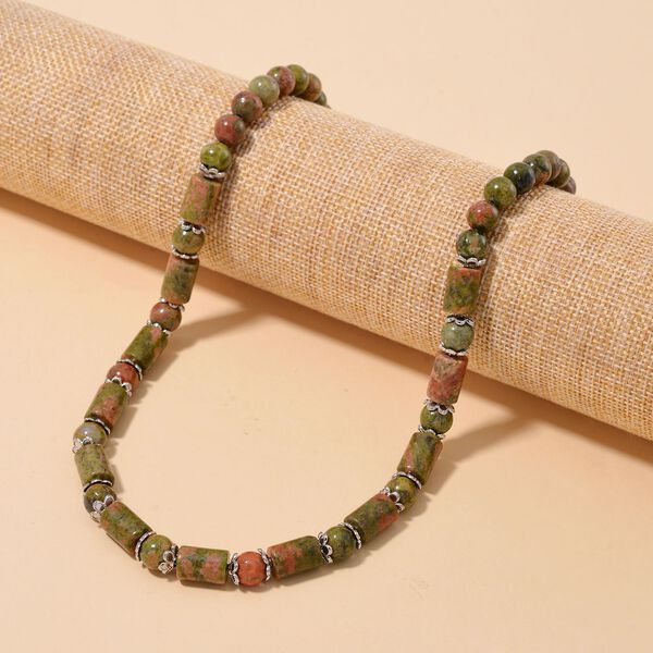 Unakite Halskette, 45 cm - 220 ct. image number 1