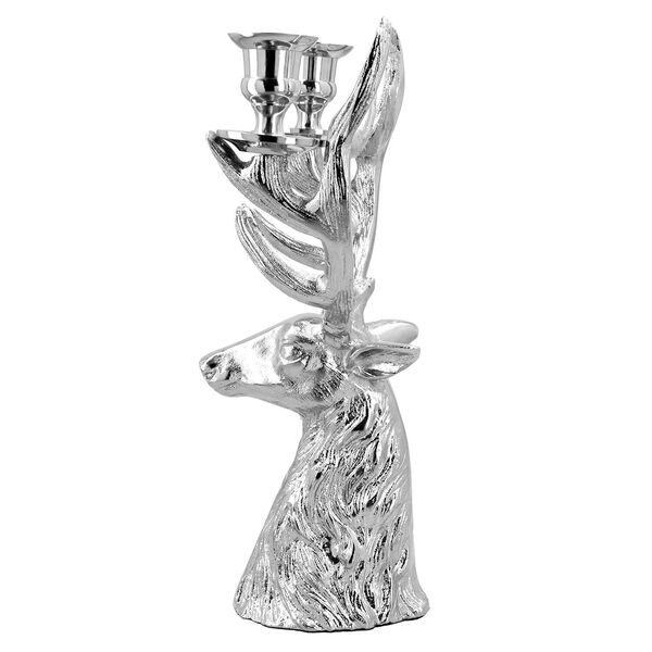Rentier-Figur mit 2 Kerzenhaltern, Silber image number 4