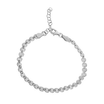 Italienisches Armband, 925 Silber rhodiniert, ca. 18 cm + 2.5 cm Extender, ca. 2,60g