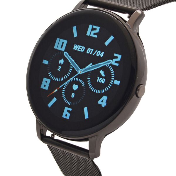 Eleganz Mesh HiWatch Plus, Schwarz Smartwatch mit Dual-Modus Bluetooth, 1,28 IPS Display und Wassergesch&uuml;tztes Design image number 6