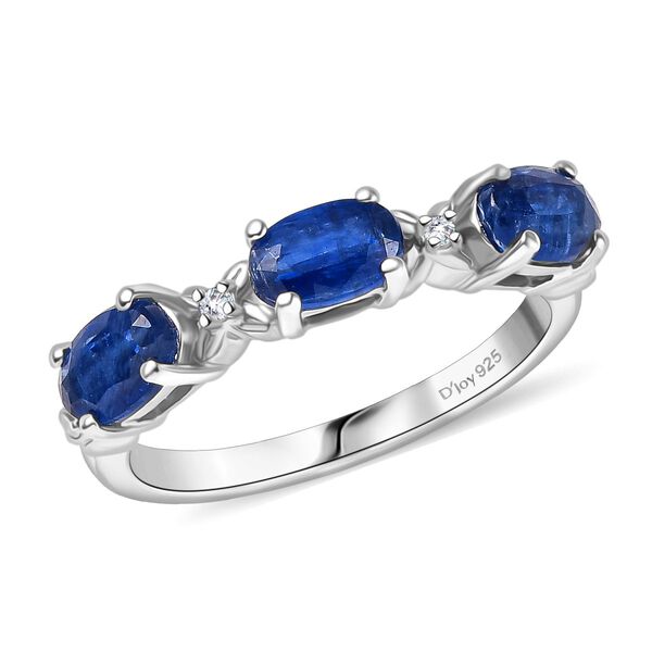 D'Joy AA Nat&uuml;rlicher Kaschmir Kyanit und Moissanit Ring - 2,13 ct. image number 3