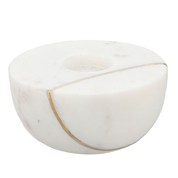 3er-Set, handgeschnitzter Marmor-Kerzenhalter, Wei&szlig; image number 4