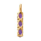 2er-Set afrikanischer Amethyst-Ring und Anhänger, 925 Silber vergoldet ca. 4,64 ct image number 8