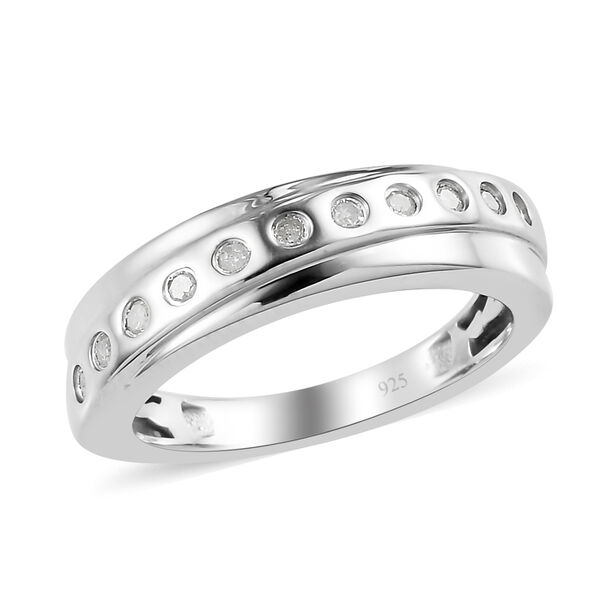 Wei&szlig;er Diamant P Ringe 925 Silber ca. 0,20 ct. image number 4