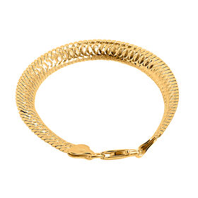 Fischgrätean-Armband 19cm in vergoldetem 925 Silber