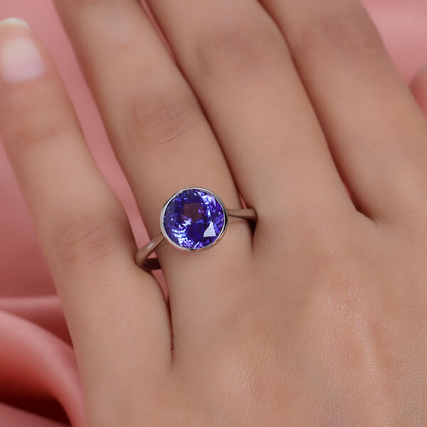 RHAPSODY AAAA Tansanit Solit&auml;r-Ring, 950 Platin  ca. 4,34 ct image number 3
