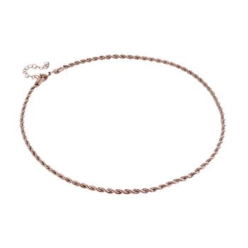 Ros&eacute;farbene Edelstahl Halskette, ca. 50 cm, ca. 19,50g