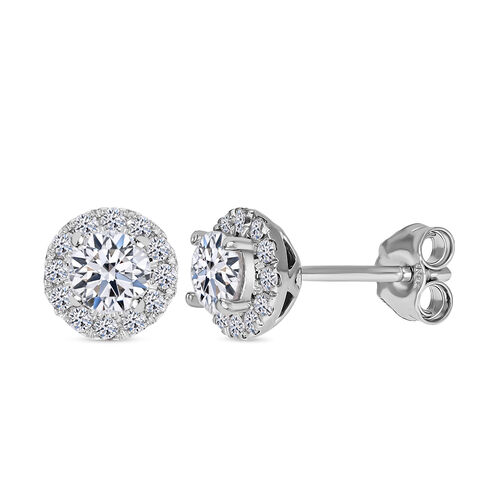 LUXURIANT DIAMOND- IGI zertifizierte SI-GH Labor Diamant Ohrringe in 585 Weißgold - 1 ct. image number 4