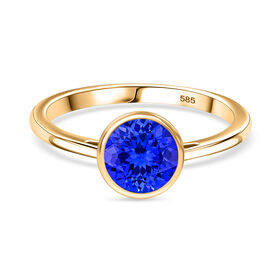 AA Tansanit-Ring, 585 Gold  ca. 1,31 ct