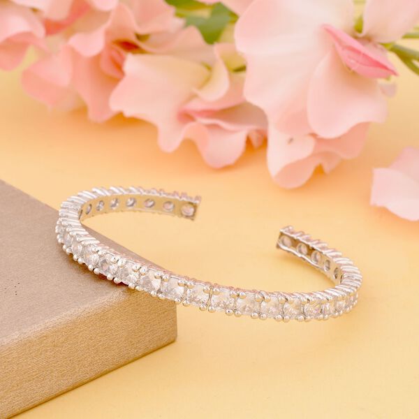 Wei&szlig;er Zirkonia Armreif ca. 16.5-19.0 cm, ca. 10.00 ct image number 1