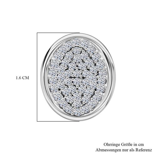 LUXURIANT DIAMOND- SGL zertifizierte SI-GH Labor Diamant Ohrringe, 925 Silber rhodiniert - 1 ct. image number 3