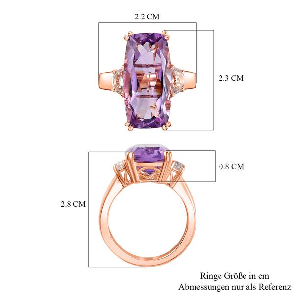 AA Rose De France Amethyst und Topas Ring - 9,75 ct. image number 7