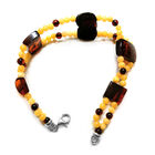 Natürliches Baltisches Bernstein Armband, ca. 20 cm 925 Silber