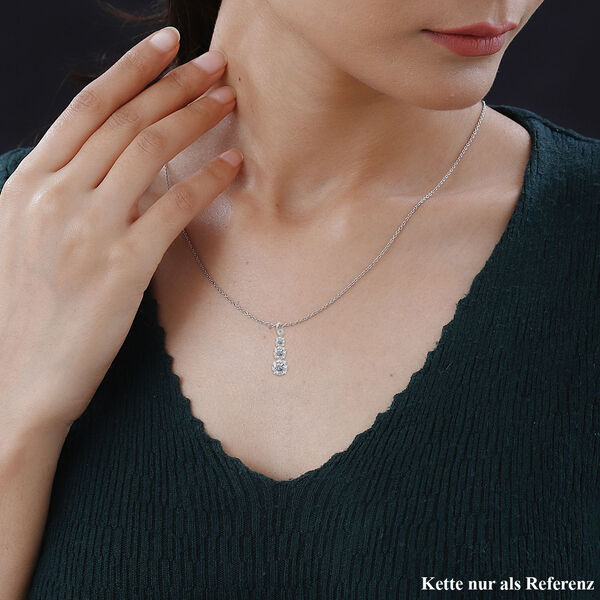 LUSTRO STELLA Wei&szlig;er Zirkonia-Anh&auml;nger - 11,14 ct. image number 1