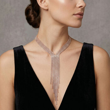 Designer inspirierte Kristall-Halskette, ca. 45 cm