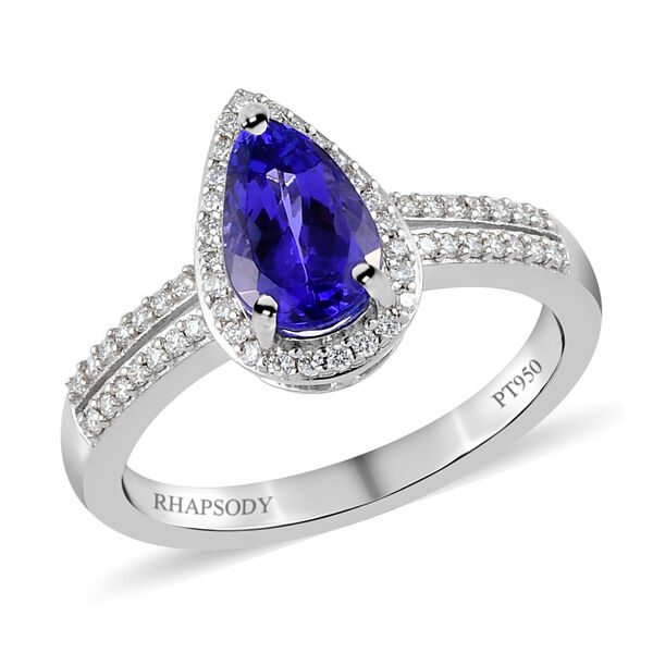 RHAPSODY AAAA Tansanit und VS EF Diamant Ring in 950 Platin- 2,44 ct. image number 7