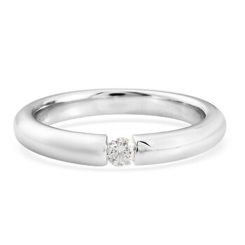 RHAPSODY Diamant IGI zertifiziert VS E-F Spannfassung Ring 950 Platin (Gr&ouml;&szlig;e 16.00) ca. 0,10 ct