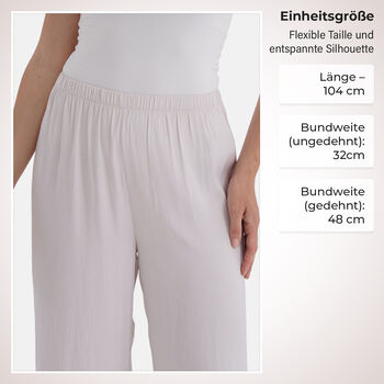 Leichte Hose mit Gummibund 32&ndash;48 cm, L&auml;nge 104 cm, Wei&szlig;