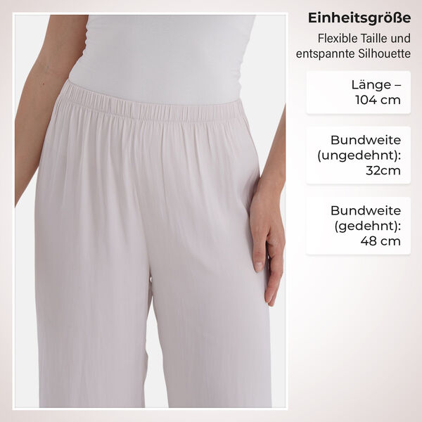 Leichte Hose mit Gummibund 32–48 cm, Länge 104 cm, Weiß image number 4
