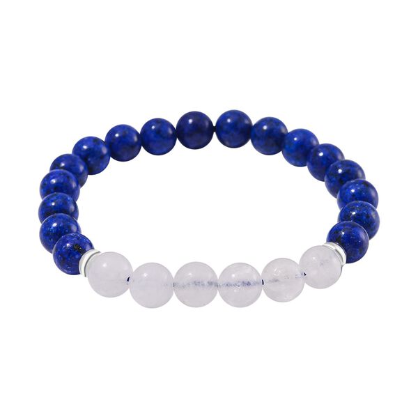 3er-Set- Lapislazuli und weiße Kristall Quarz-Armbänder - 231 ct. image number 7