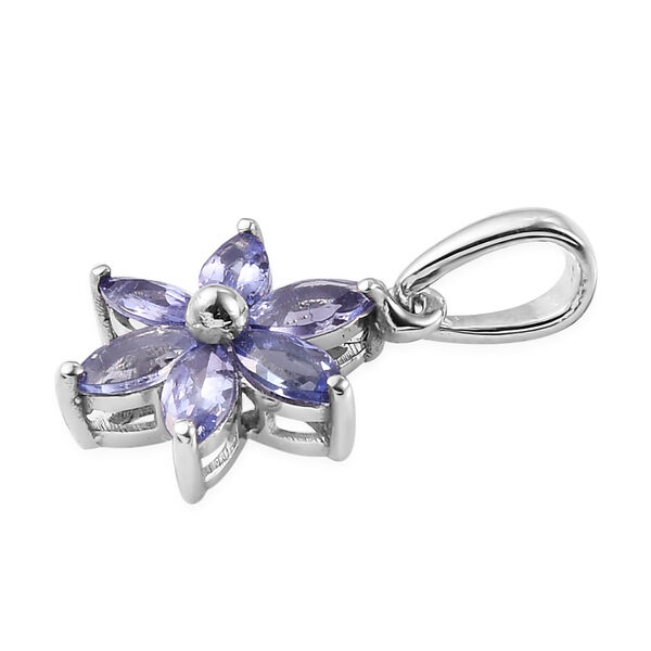 Tansanit Anh&auml;nger 925 Silber platiniert ca. 0,84 ct image number 4