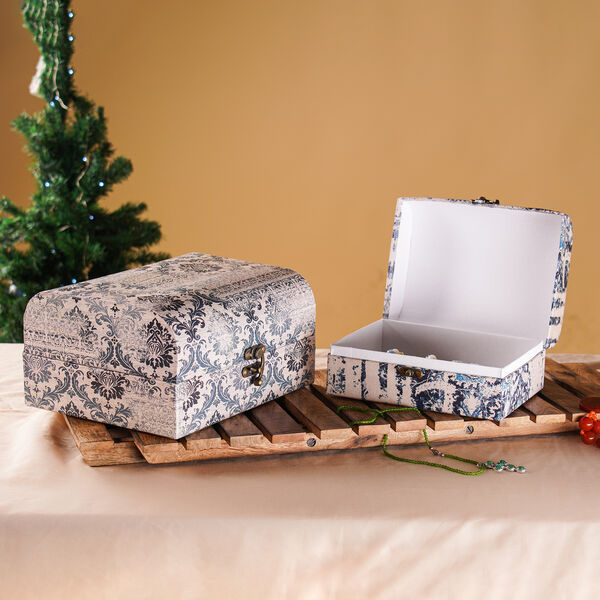 2er-Set Damask Bedruckte Schatztruhe image number 2