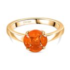 D'Joy AA Salamanca Feueropal Ring 925 Silber 750 Gelb Vergoldet (Größe 18.00) ca. 0,50 ct
