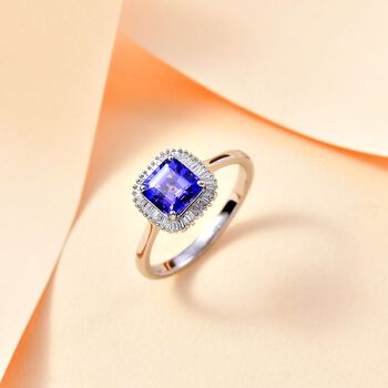 RHAPSODY AAAA Tansanit und VS Diamant Ring in 950 Platin &ndash; 2,19 ct.