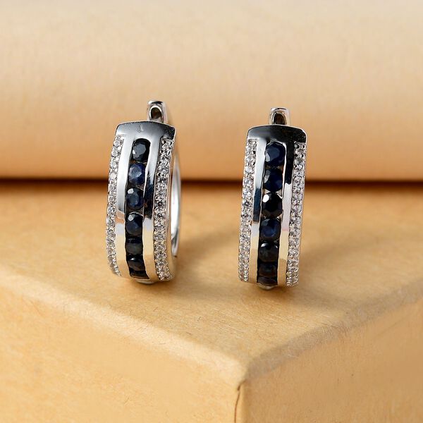 Masoala Saphir und Zirkon Ohrringe - 1,86 ct. image number 2