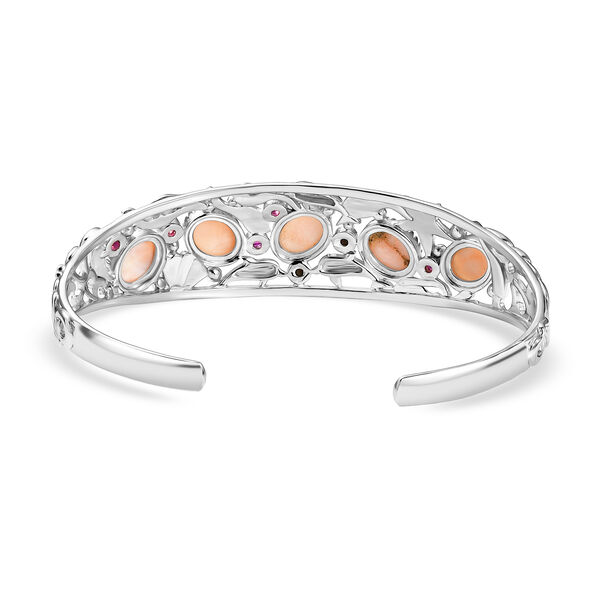 Djoy AA Natrolith, Rhodolith Granat Armreif ca. 19 cm 925 Silber rhodiniert ca. 10,63 ct. image number 5