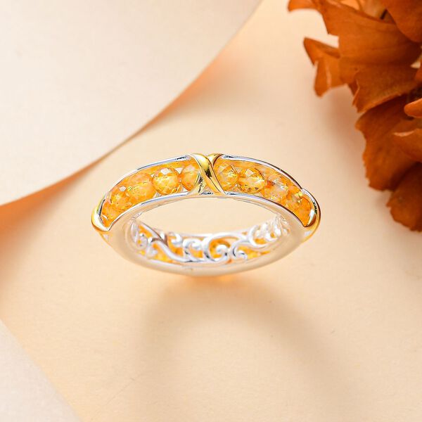 Citrin Ring Messing (Gr&ouml;&szlig;e 16.00) ca. 9,00 ct image number 2