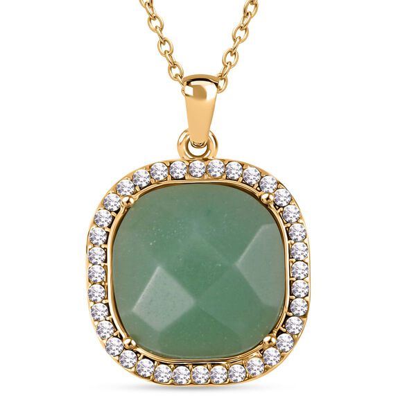 Grünes Aventurin und weißes Kristall-Schmuckset image number 5