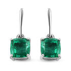 Smaragd-Triplett-Quarz Ohrhänger 925 Silber platiniert ca. 4,20 ct  image number 0