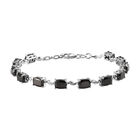 Elite Shungit Armband ca. 19 cm 925 Silber platiniert ca. 6,70 ct