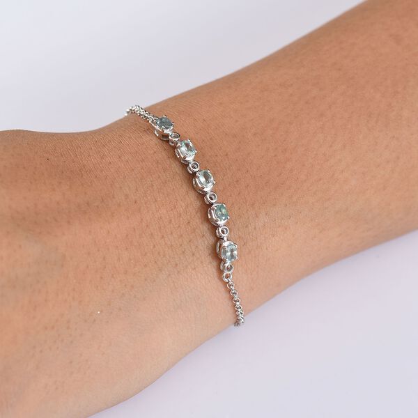 Alexandrit Armband ca. 20 cm 925 Silber rhodiniert ca. 0,92 ct. image number 3