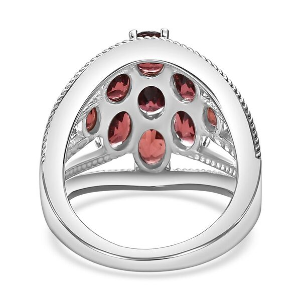 Roter Granat Ring, Edelstahl (Gr&ouml;&szlig;e 16.00) ca. 4.26 ct image number 6
