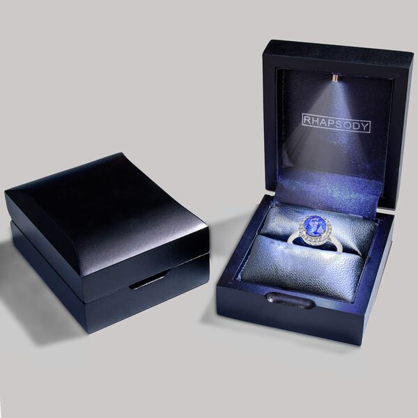 Rhapsody AAAA Tansanit, Weißer Diamant Ring 950 Platin (Größe 17.00) ca. 2,44 ct image number 6
