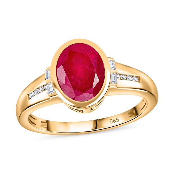 AAA Montepuez-Rubin und Diamant Ring in 585 Gold - 2,77 ct. image number 8