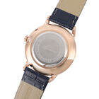 GENOA - Japanisches Uhrwerk, wasserdicht, marineblaues Lederarmband image number 5
