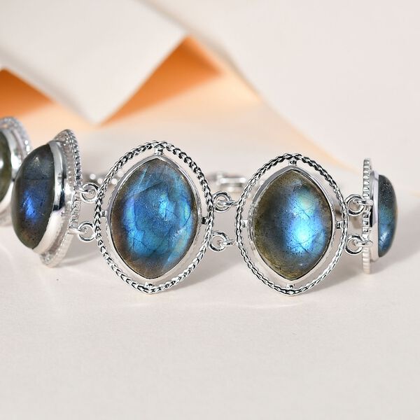 AAA Labradorit Armband, 19 cm, 47,88 ct. image number 1