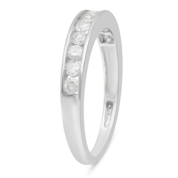 Diamant Half Eternity-Ring, SGL zertifiziert I2-I3 G-H, 375 Wei&szlig;gold  ca. 0,50 ct image number 4