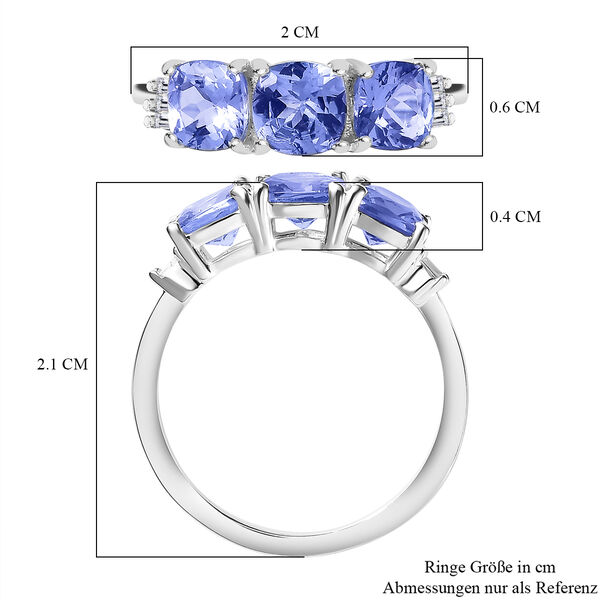Tansanit und Diamant Ring - 1,76 ct. image number 7