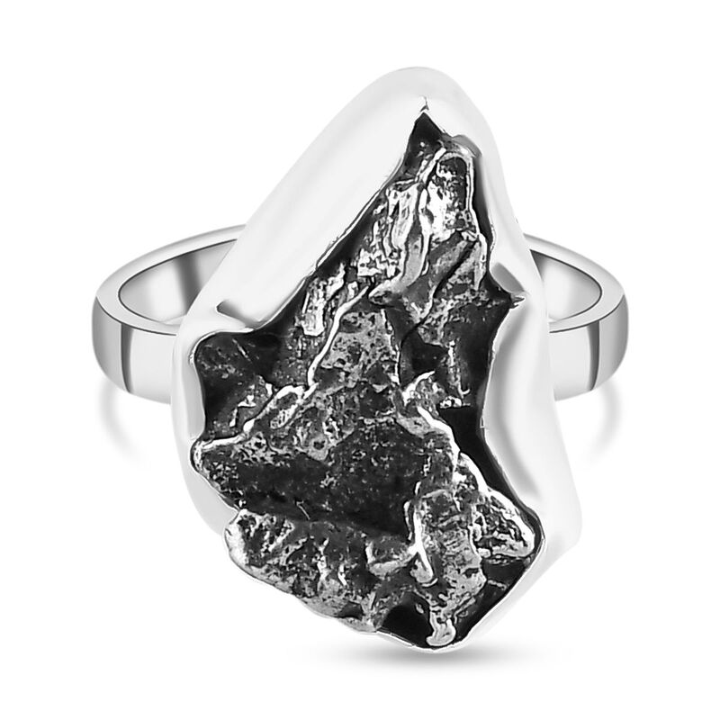 Meteorit-Ring, 925 Silber  ca. 14,45 ct image number 0