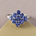 AAA Tansanit-Ring, 925 Silber platiniert  ca. 1,89 ct image number 1